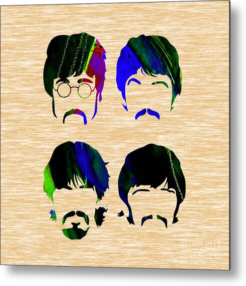 Beatles Metal Print featuring the mixed media The Beatles Collection #47 by Marvin Blaine