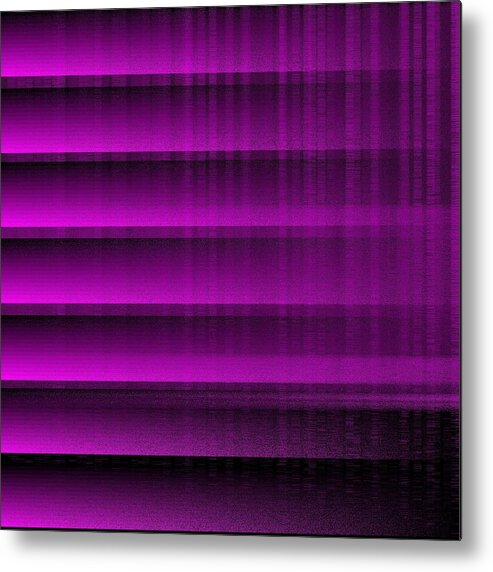 Purple 16 Shades Abstract Algorithm Digital Rithmart Metal Print featuring the digital art 16shades.5 by Gareth Lewis
