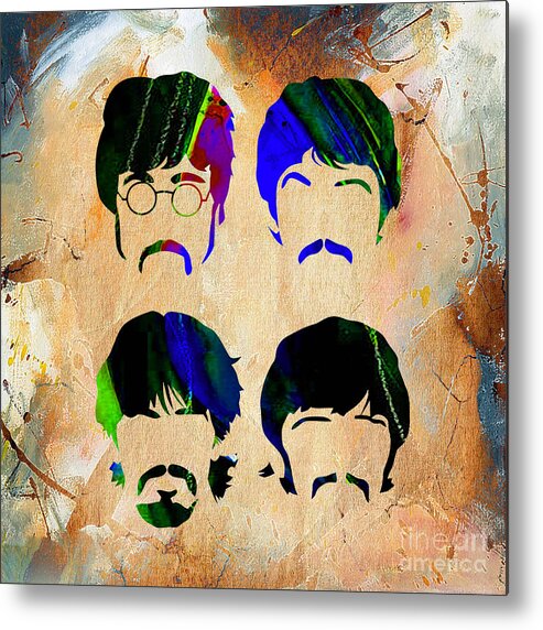 Beatles Metal Print featuring the mixed media The Beatles Collection #17 by Marvin Blaine