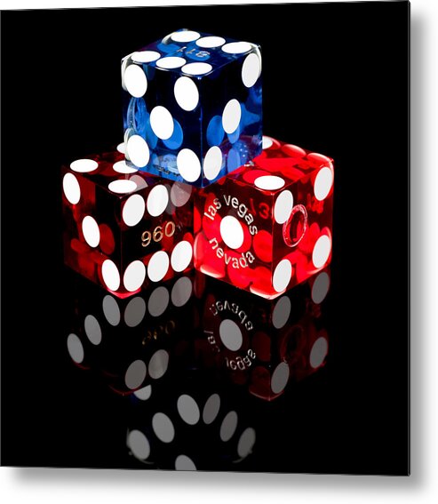 Dice Metal Print featuring the photograph Colorful Dice #19 by Raul Rodriguez