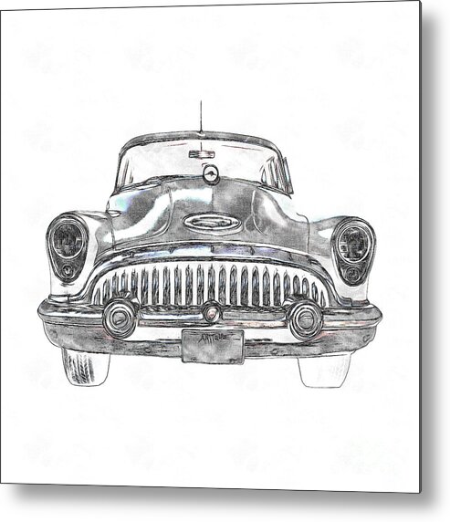 50s Metal Print featuring the photograph 1953 Buick Roadmaster FE by Edward Fielding