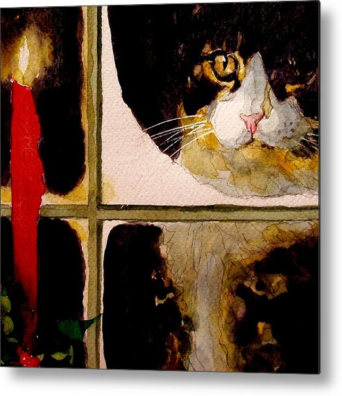 Cats Metal Print featuring the painting Christmas Visit #2 by Paul Lovering