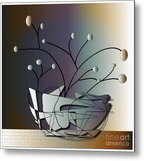 Digital Metal Print featuring the digital art Mode by Iris Gelbart