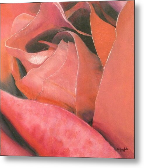 Rose Metal Print featuring the painting Rose by Claudia Goodell