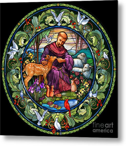 St. Francis Metal Print featuring the digital art St. Francis of Assisi #2 by Randy Wollenmann