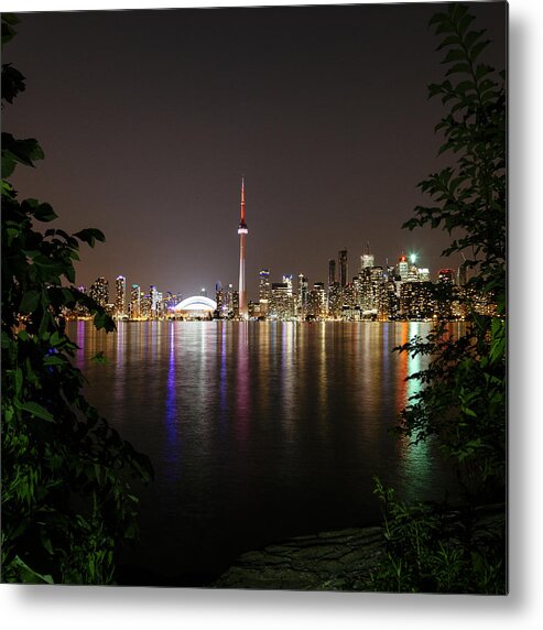 Toronto Metal Print featuring the photograph Toronto Skyline at Night by Laura Tucker