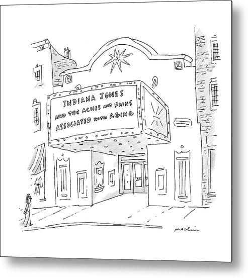 Movies Metal Print featuring the drawing New Yorker May 26th, 2008 by Michael Maslin