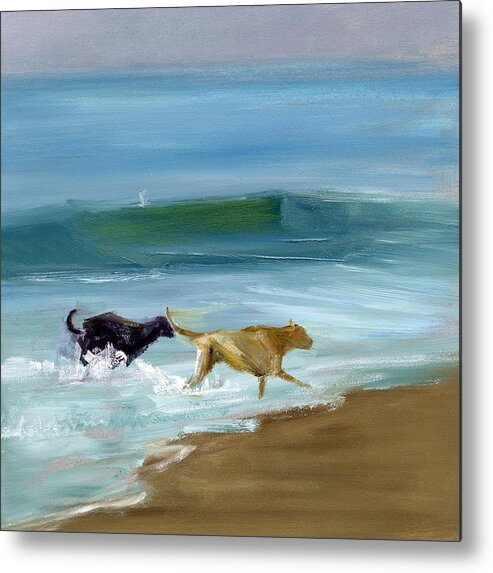 Dogs Metal Print featuring the painting Untitled #947 by Chris N Rohrbach