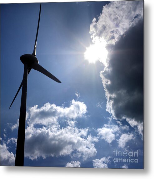 Outdoors Metal Print featuring the photograph Wind turbine #3 by Bernard Jaubert