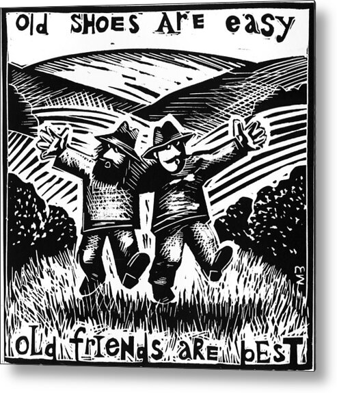 American Metal Print featuring the drawing American proverbs #48 by Mikhail Zarovny