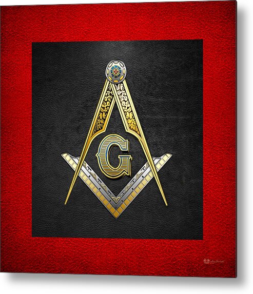'ancient Brotherhoods' Collection By Serge Averbukh Metal Print featuring the digital art 3rd Degree Mason - Master Mason Masonic Jewel by Serge Averbukh