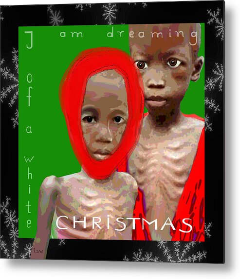 Africa Metal Print featuring the painting 453 - We are Dreaming of a .... Christmas by Irmgard Schoendorf Welch