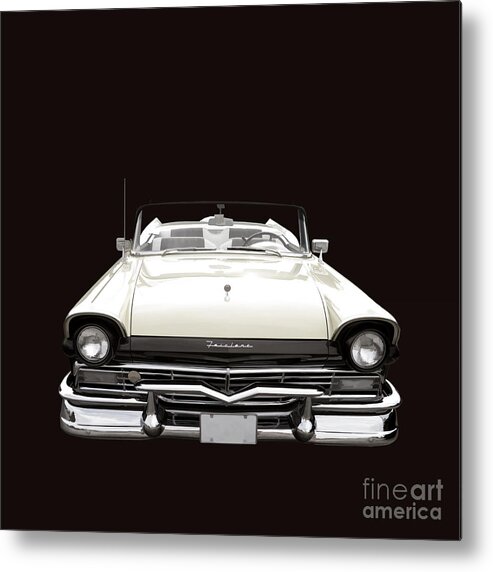 Ford Metal Print featuring the photograph 50s Ford Fairlane Convertible by Edward Fielding