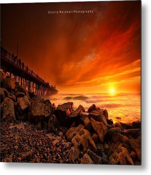  Metal Print featuring the photograph Long Exposure Sunset At A North San by Larry Marshall