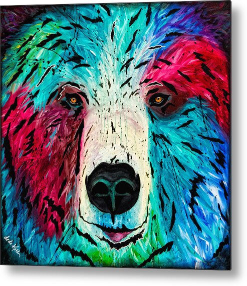 Acrylic Metal Print featuring the painting Bear by Dede Koll