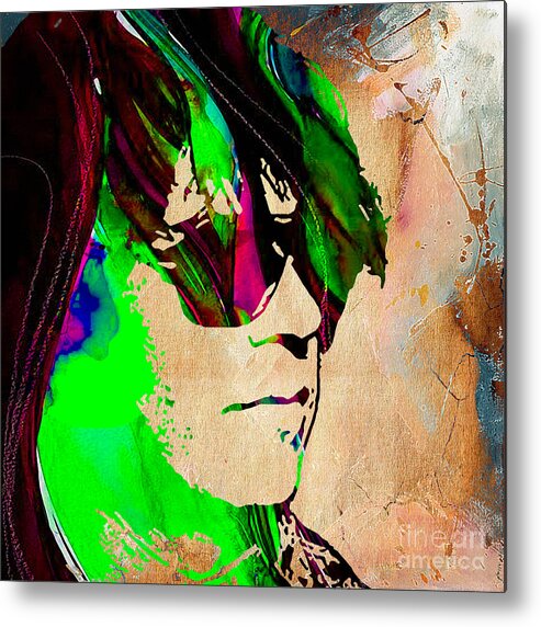Neil Young Metal Print featuring the mixed media Neil Young Collection #7 by Marvin Blaine