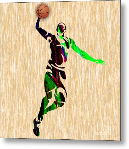 Basketball Metal Print featuring the mixed media Basketball #8 by Marvin Blaine
