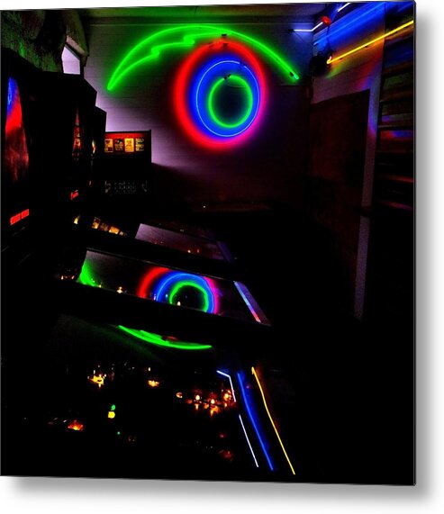Pinball Metal Print featuring the photograph 80s Arcade by Benjamin Yeager