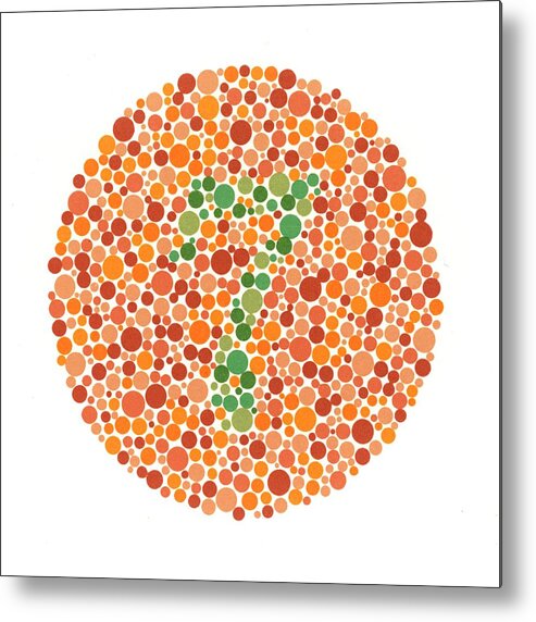 Abnormality Metal Print featuring the photograph Colour Blindness Test #9 by Science Photo Library