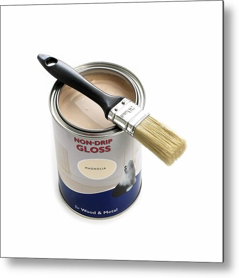 Paint Metal Print featuring the photograph A Pot Of Gloss Paint by Science Photo Library