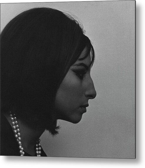 Music Metal Print featuring the photograph A Side View Of Barbra Streisand by Cecil Beaton