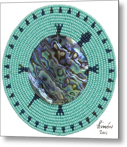 Abalone Shell Metal Print featuring the mixed media Abalone Shell by Douglas Limon