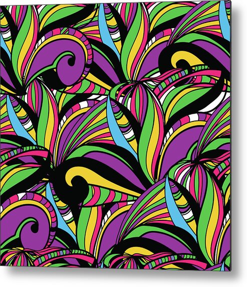 Funky Metal Print featuring the digital art Abstract Background by Suriko