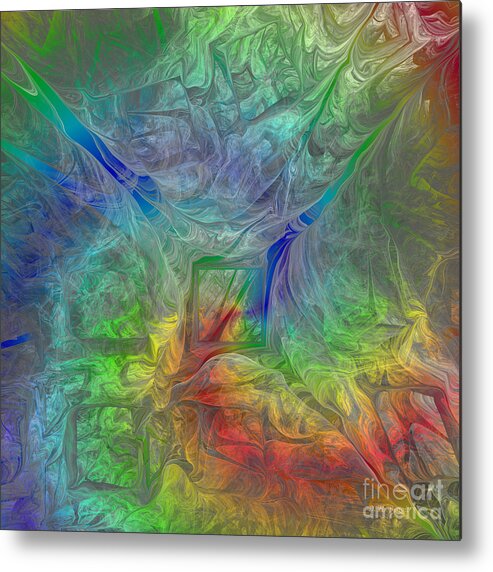 Digital Metal Print featuring the digital art Abstract Of Dreams by Deborah Benoit