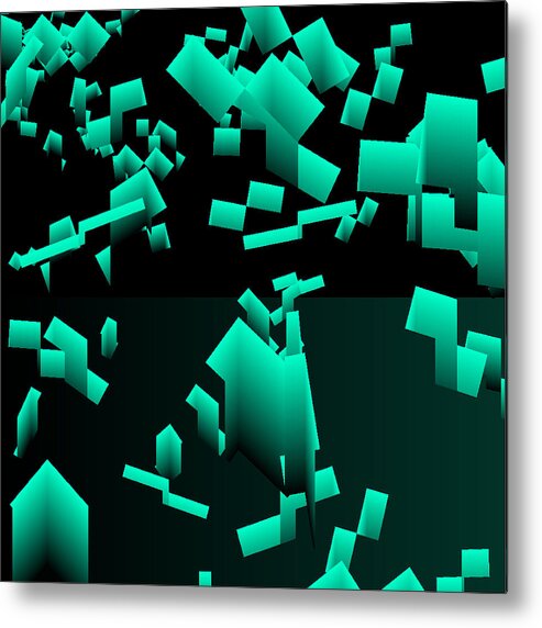 Abstract Digital Algorithm Rithmart Metal Print featuring the digital art Abstract.4 by Gareth Lewis