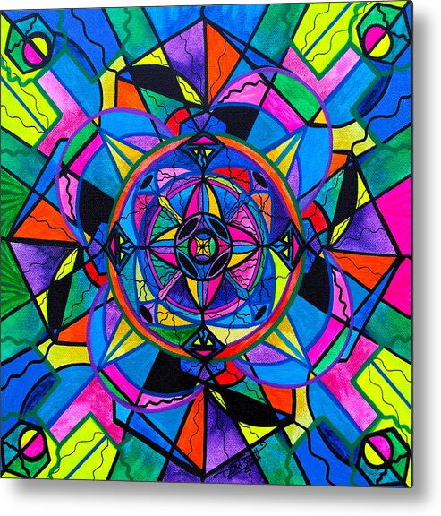 Vibration Metal Print featuring the painting Activating Potential by Teal Eye Print Store