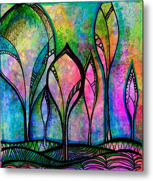 Trees Metal Print featuring the painting After the Rain by Robin Mead