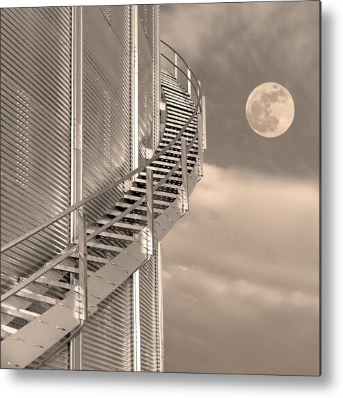 Agriculture Metal Print featuring the photograph Agri Moon by Don Spenner