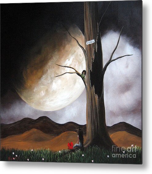 Adorable Metal Print featuring the painting Almost Time To Go In by Shawna Erback by Moonlight Art Parlour