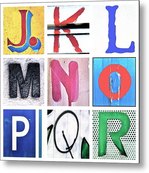  Metal Print featuring the photograph Alphabet Series 2 by Julie Gebhardt
