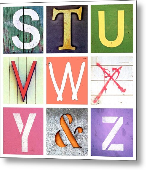  Metal Print featuring the photograph Alphabet Series 3 by Julie Gebhardt