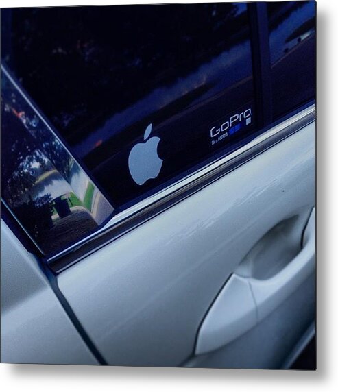 Accord Metal Print featuring the photograph #apple #icar #gopro #hero3 #decal by Josh Humphreys