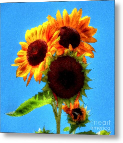 Artful Sunflower Metal Print featuring the photograph Artful Sunflower by Patrick Witz