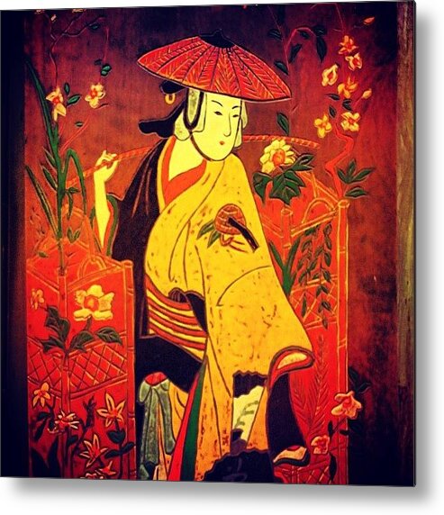 Beautiful Metal Print featuring the photograph Artwork At Gojo's #kc #japanese by Lee-o DeLeon