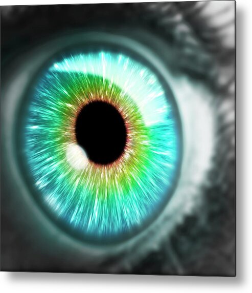 Art Metal Print featuring the photograph Artwork Of Human Eye by Mark Garlick/science Photo Library