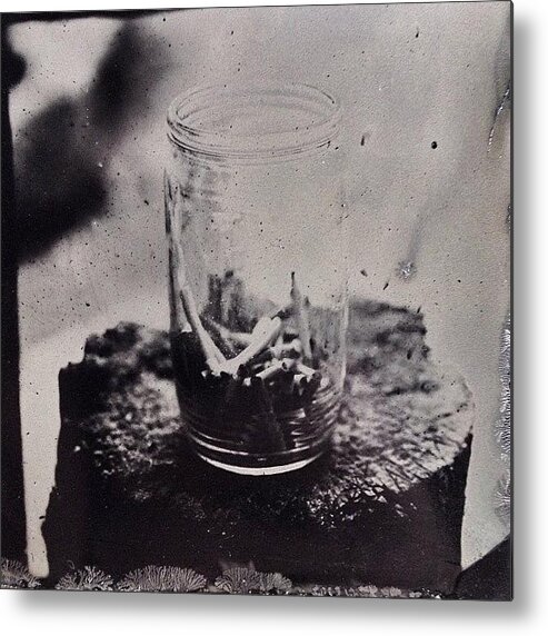 Wetplate Metal Print featuring the photograph Ashtray by Jan Kratochvil