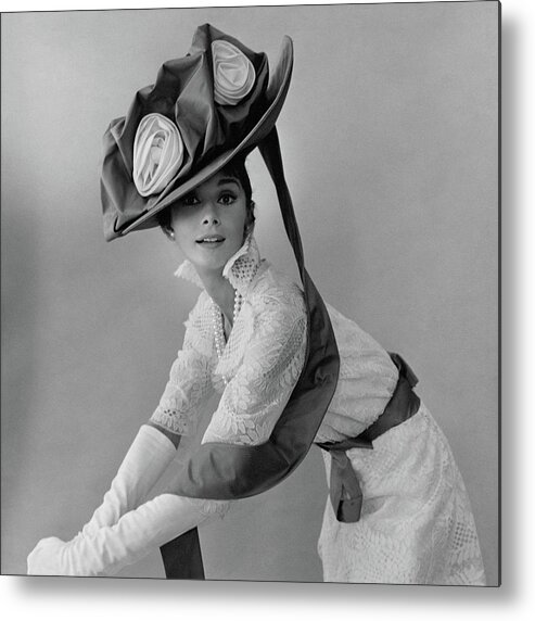 Actress Metal Print featuring the photograph Audrey Hepburn In Costume For My Fair Lady by Cecil Beaton