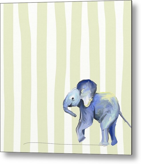 Elephant Metal Print featuring the photograph Baby Ellie by Cathy Walters