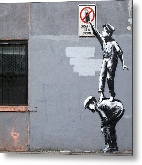  Metal Print featuring the photograph Banksy In Nyc by Rosie Odonnell
