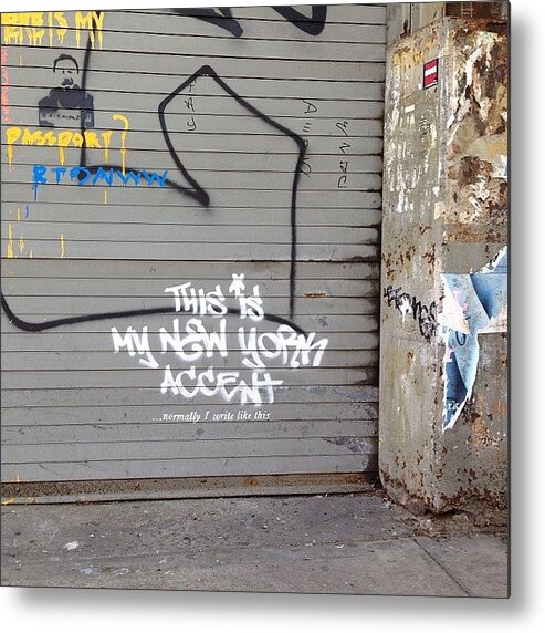 Banksyny Metal Print featuring the photograph #banksyny Banksy In The Wild by Tom Palompelli