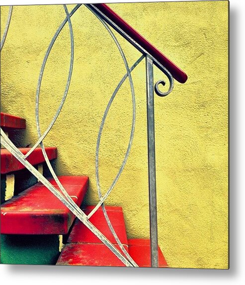 Enjoythedetail Metal Print featuring the photograph Bannister And Stairs by Julie Gebhardt