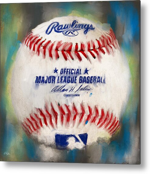 Baseball Metal Print featuring the digital art Baseball IV by Lourry Legarde