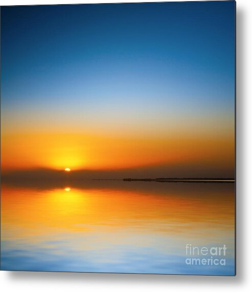 Sunset Metal Print featuring the photograph Beautiful Sunset Over Water by Colin and Linda McKie