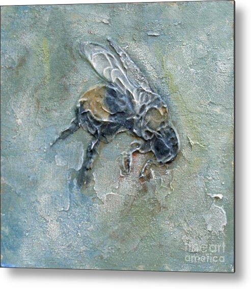 Bee Metal Print featuring the mixed media Bee Bumble by Phyllis Howard