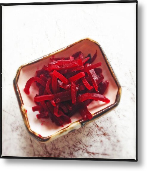 Beetroot Metal Print featuring the photograph Beetroot salad by Matthias Hauser