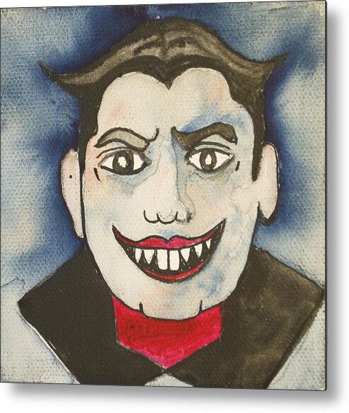 Vampires Metal Print featuring the painting Bela Lugosi as Tillie by Patricia Arroyo